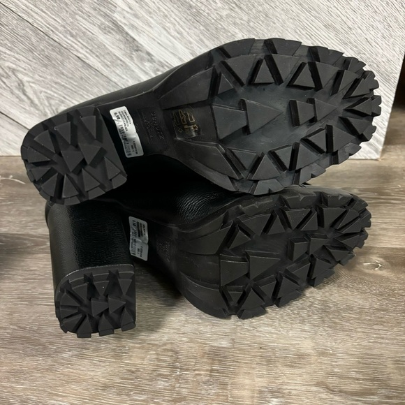 SCHUTZ | Zhara Winter Heeled Boots Lug Sole Leather Size 9.5 NEW - Picture 6 of 14